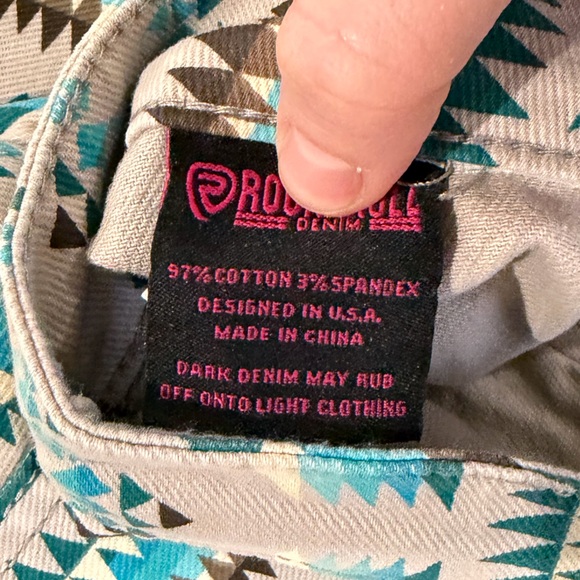 Women’s Rock & Roll Denim Bargain Button Bell Jeans - Picture 4 of 5